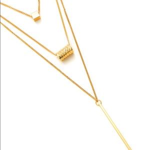 belleamejanice Jewelry - Layered Gold Geometric Pendant Necklace belleamejanice Jewelry - Layered Gold Geometric Pendant Necklace